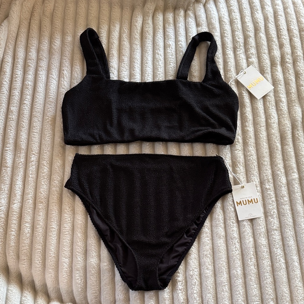 Show Me Your MuMu "Hot tub top" XXL & "Sail bottom" XL, black scrunch
